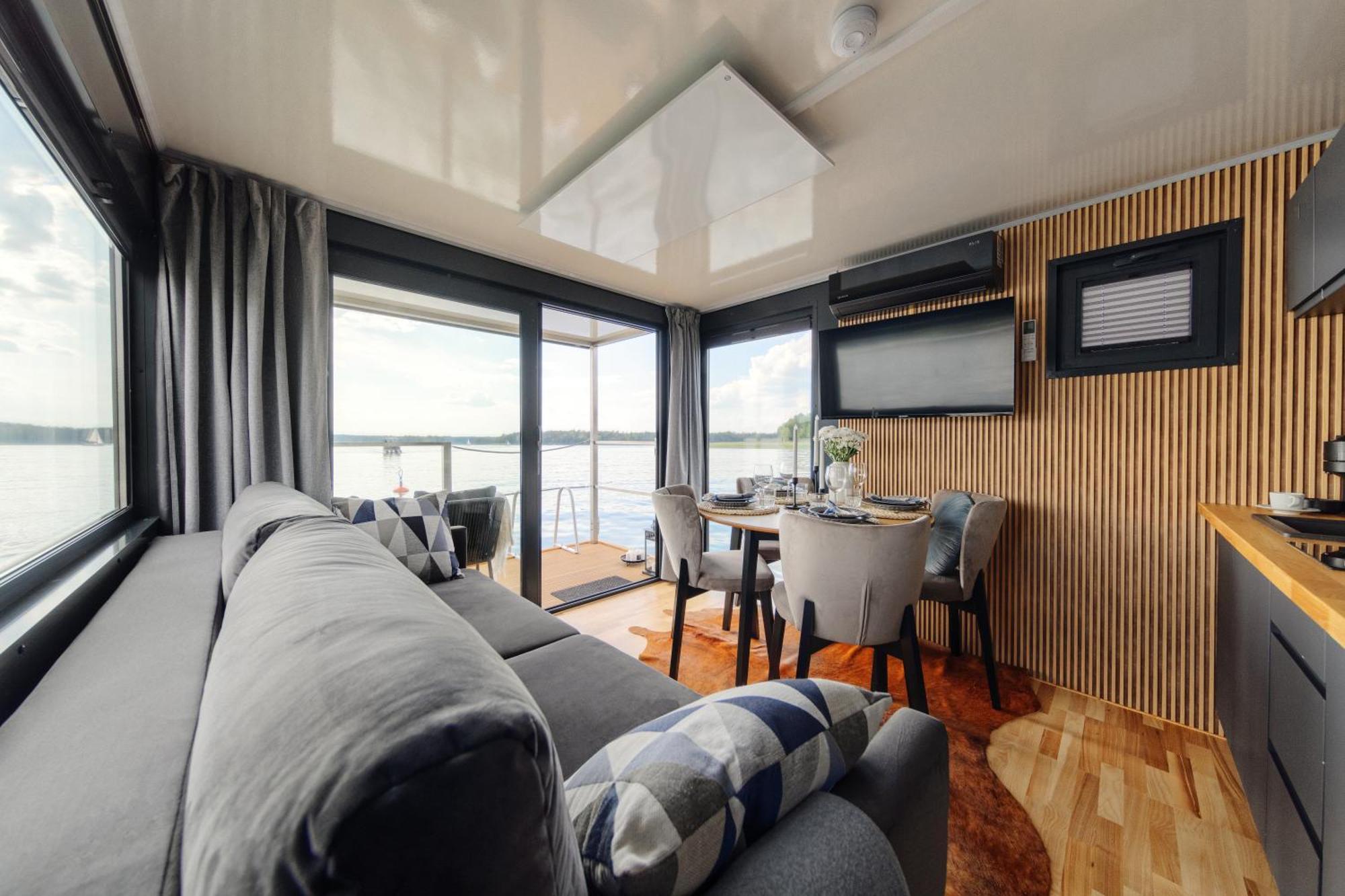 Domek Na Wodzie - Houseboat -Sauna, Taras Na Dachu, Dwie Sypialnie Mikołajki Esterno foto