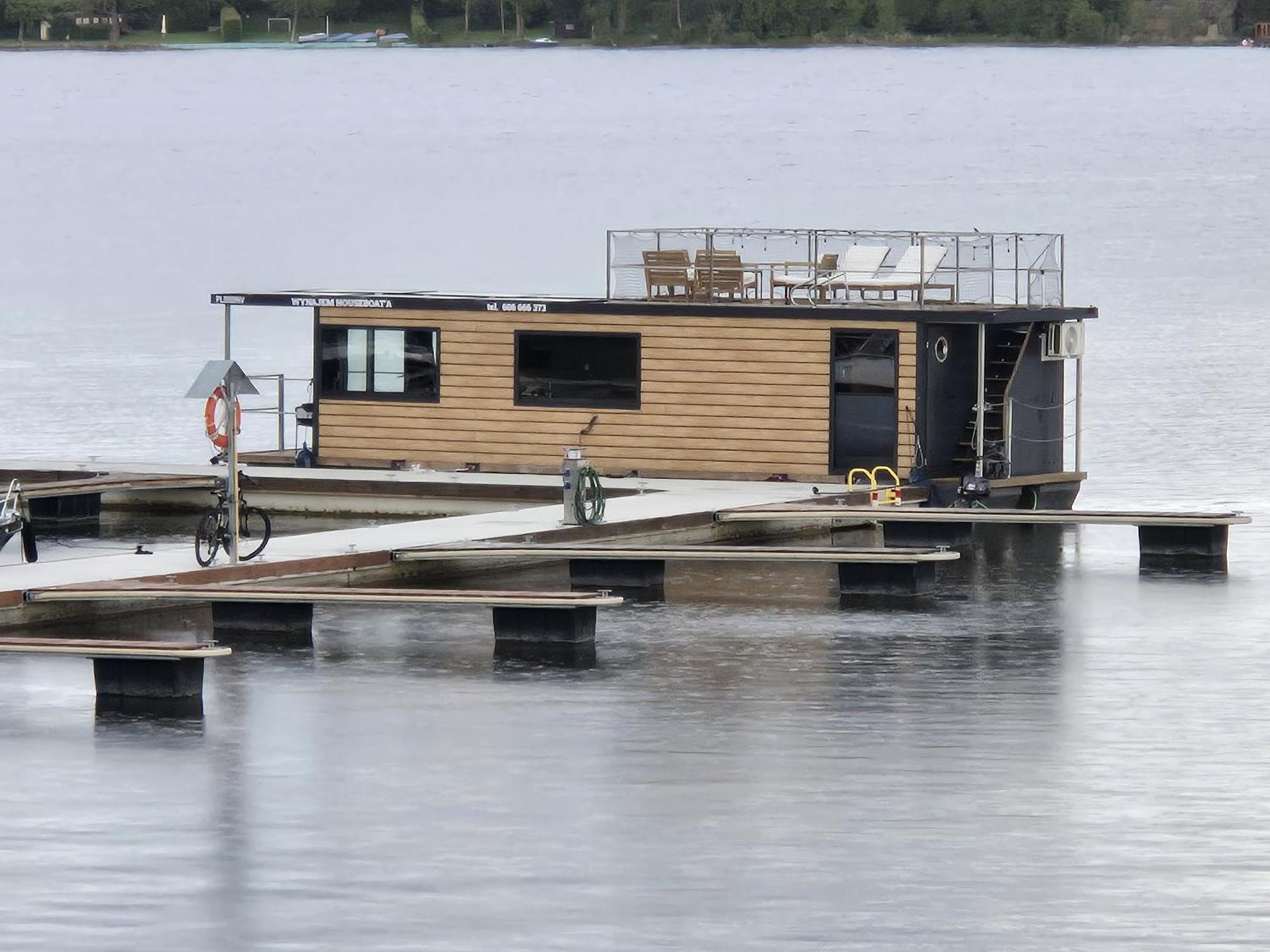 Domek Na Wodzie - Houseboat -Sauna, Taras Na Dachu, Dwie Sypialnie Mikołajki Esterno foto